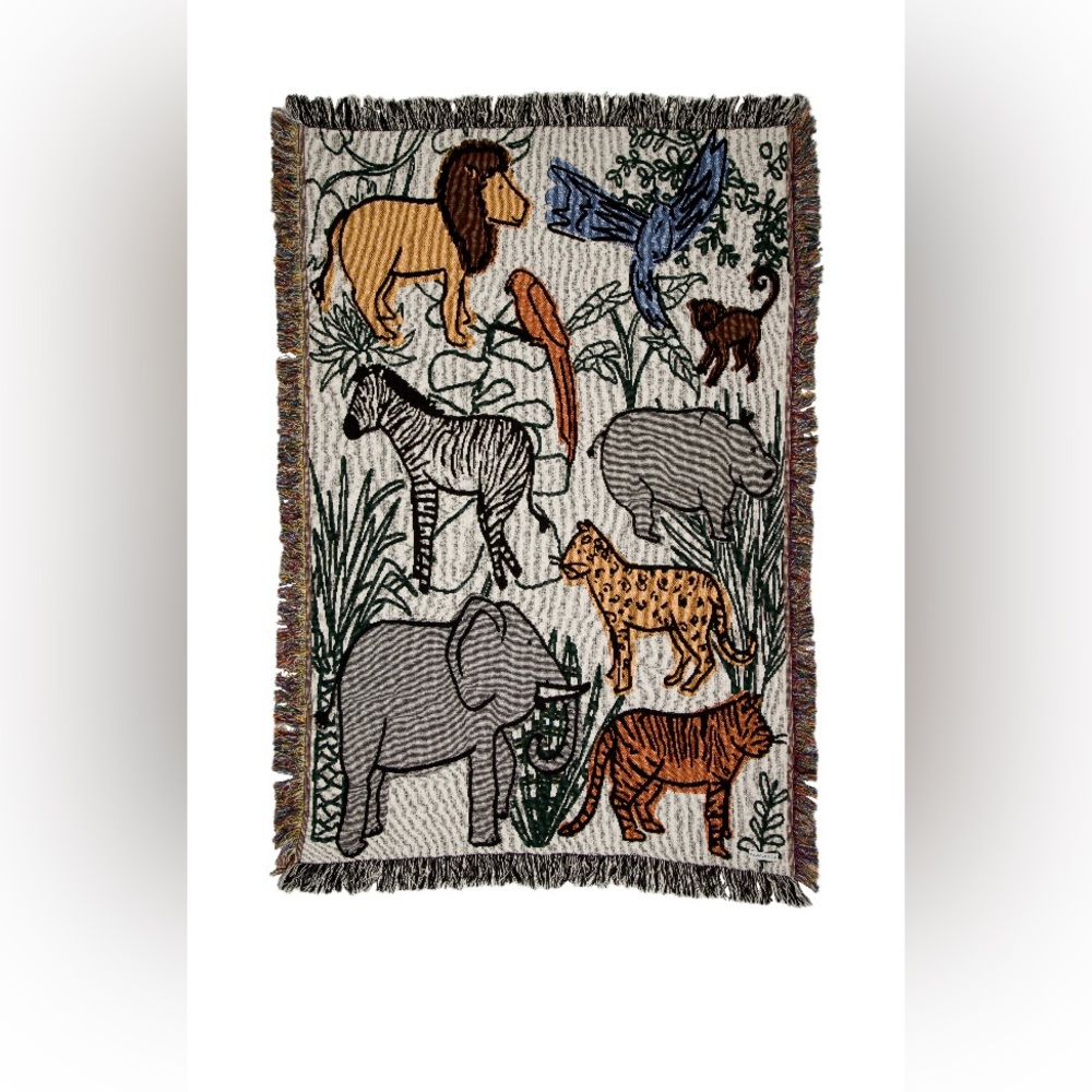Calhoun & Co into the Jungle tapestry baby blanket
